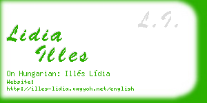 lidia illes business card