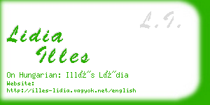 lidia illes business card